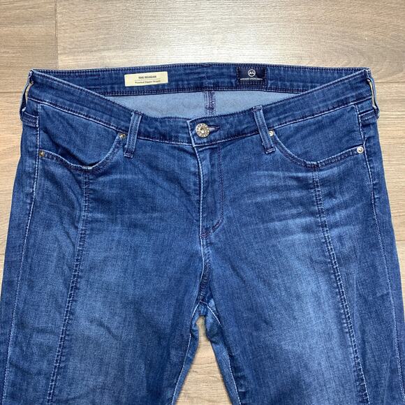 AG Adriano Goldschmied The Reagan Paneled Zippy Skinny Mid Rise Jeans Size 31R - Picture 2 of 10